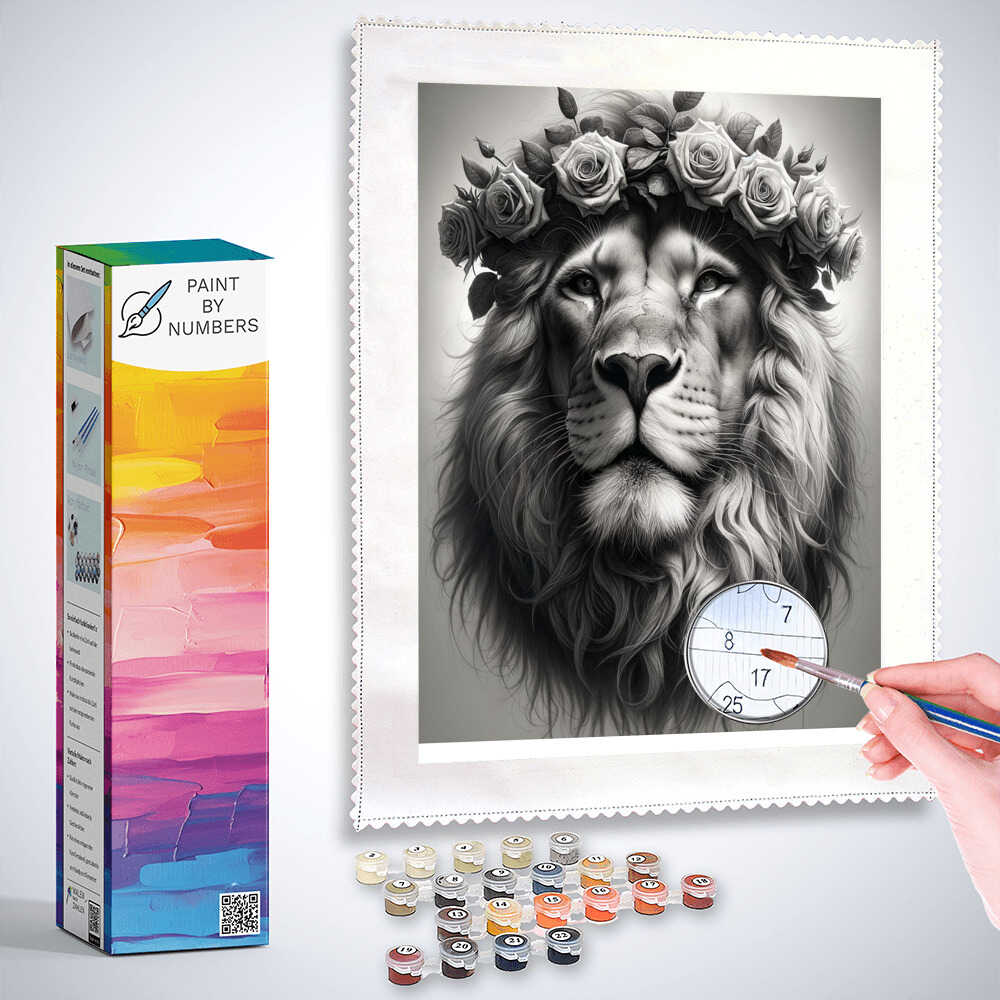 Paint by Numbers - Lion in the jungle
