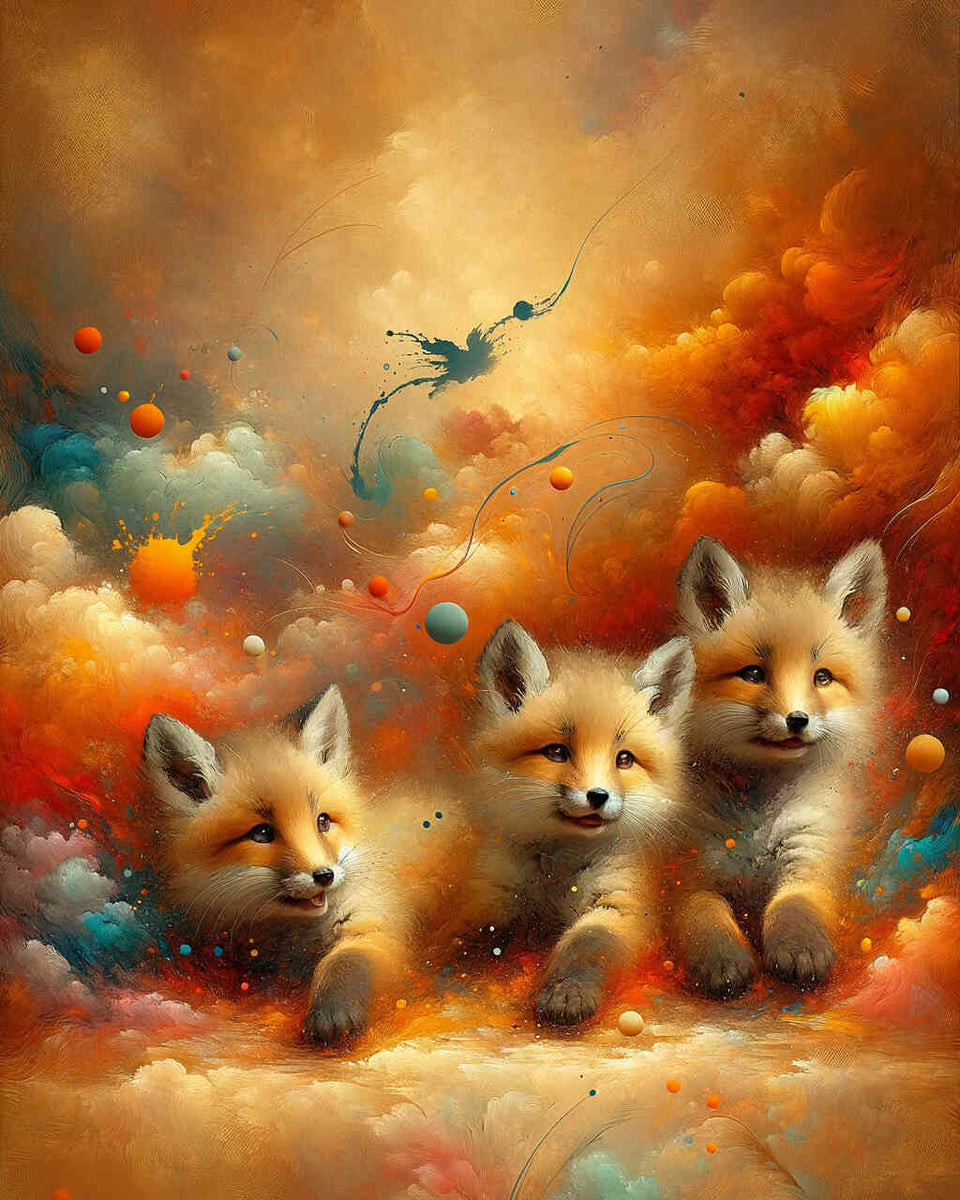 Paint by Numbers - Color Impression Fox Babies