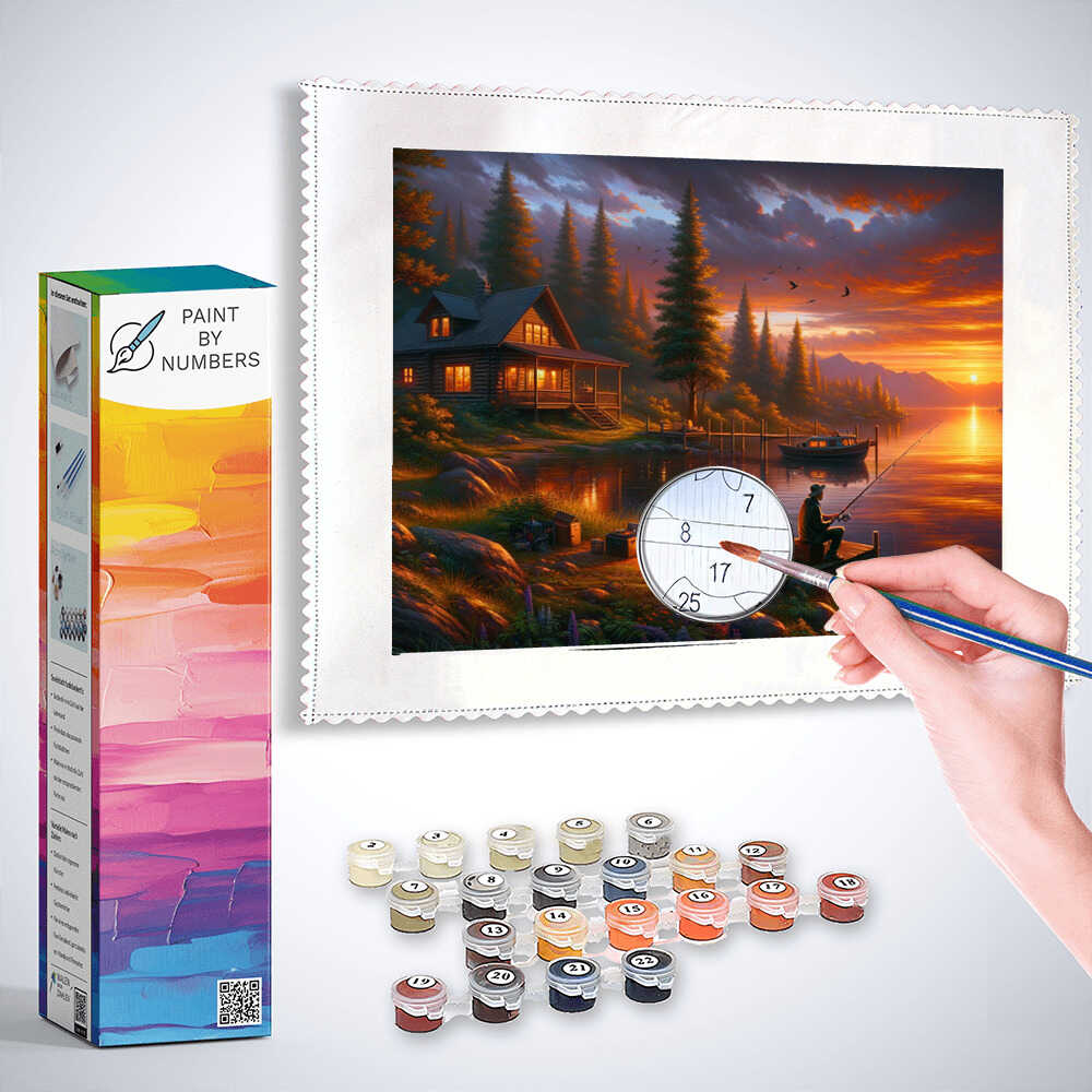 Paint by Numbers - House by the Sea Campfire