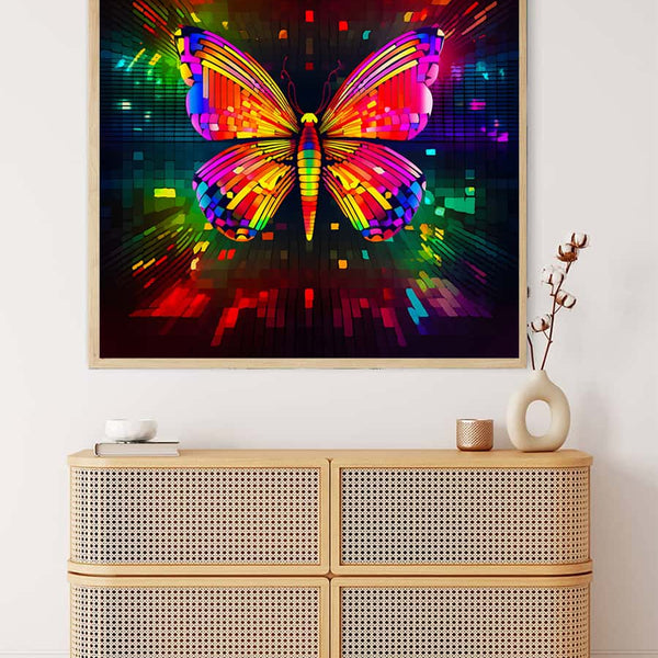 AB Diamond Painting - Schmetterling Bunt Frontal - gedruckt in Ultra-HD - AB Diamond, Neu eingetroffen, Quadratisch, Schmetterling, Tiere