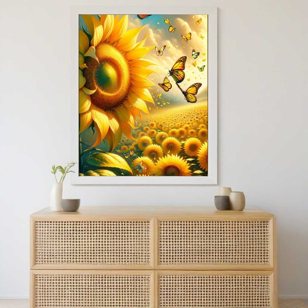 Paint by Numbers - Sunflower Butterfly