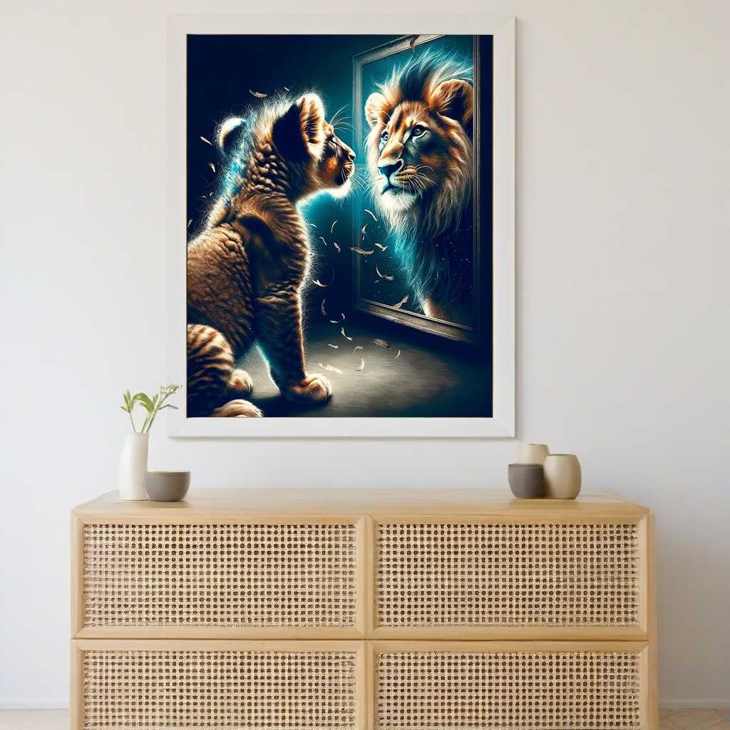 Paint by Numbers - Mirror image lion