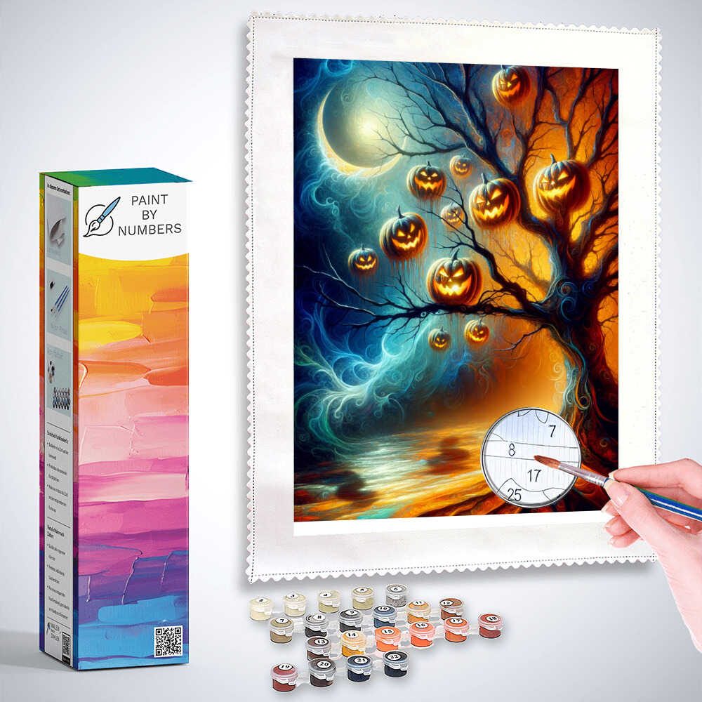 Paint by Numbers - Halloween Tree
