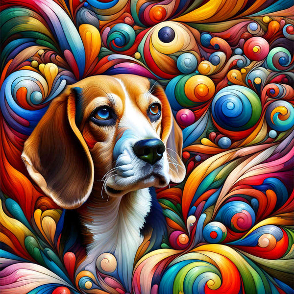 Beagle, Colorful - Paint by Numbers