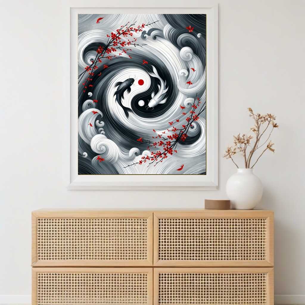 Paint by Numbers - Black and white fish