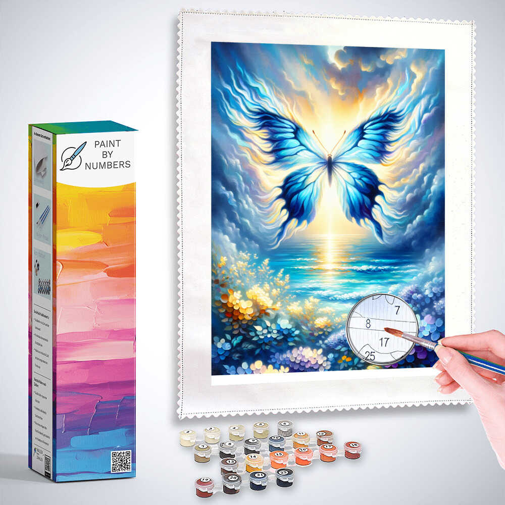 Paint by Numbers - Blue Butterfly Long Wing