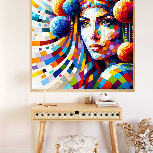 Paint by Numbers - Woman with Pompons in Hair