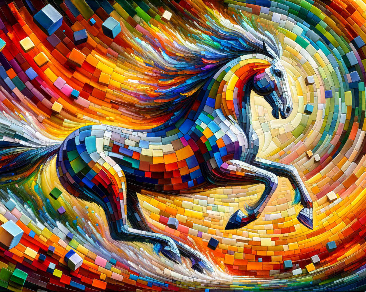 Horse, Abstract - Paint by Numbers
