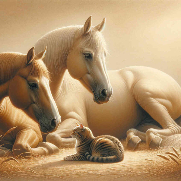 Paint by Numbers - Horses and cat