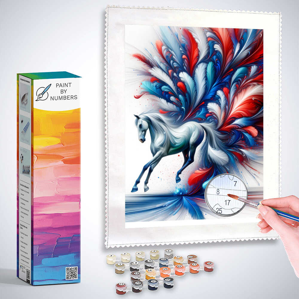 Paint by Numbers - Horse with Feathers