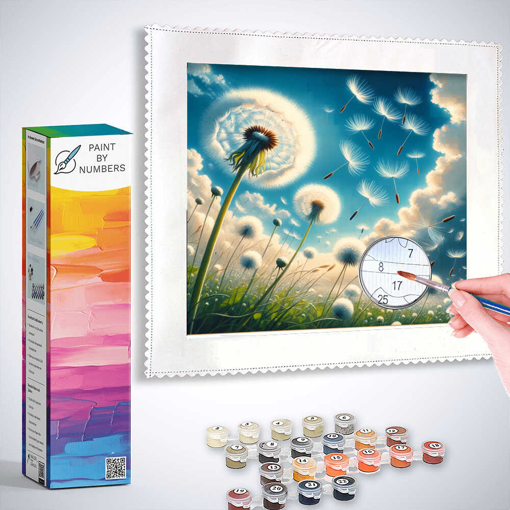 Paint by Numbers - Dandelion Blue Sky
