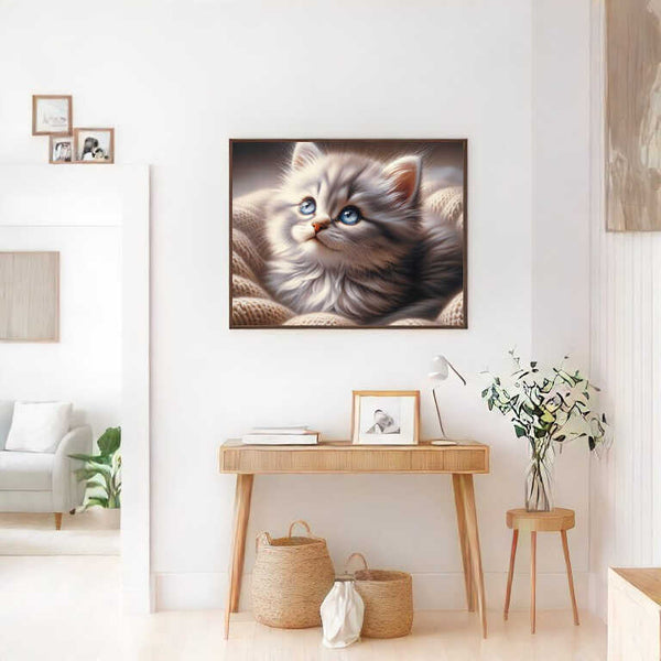 Paint by Numbers - Kitten with blue eyes