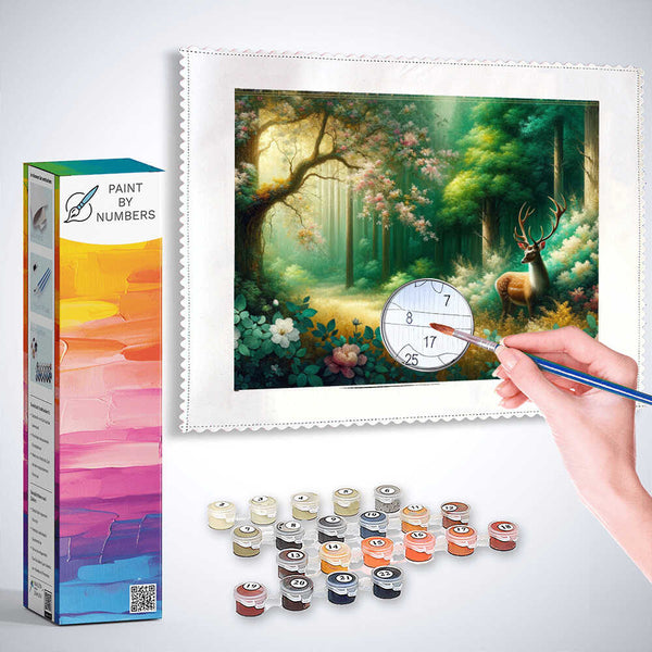 Paint by Numbers - Deer in the Forest
