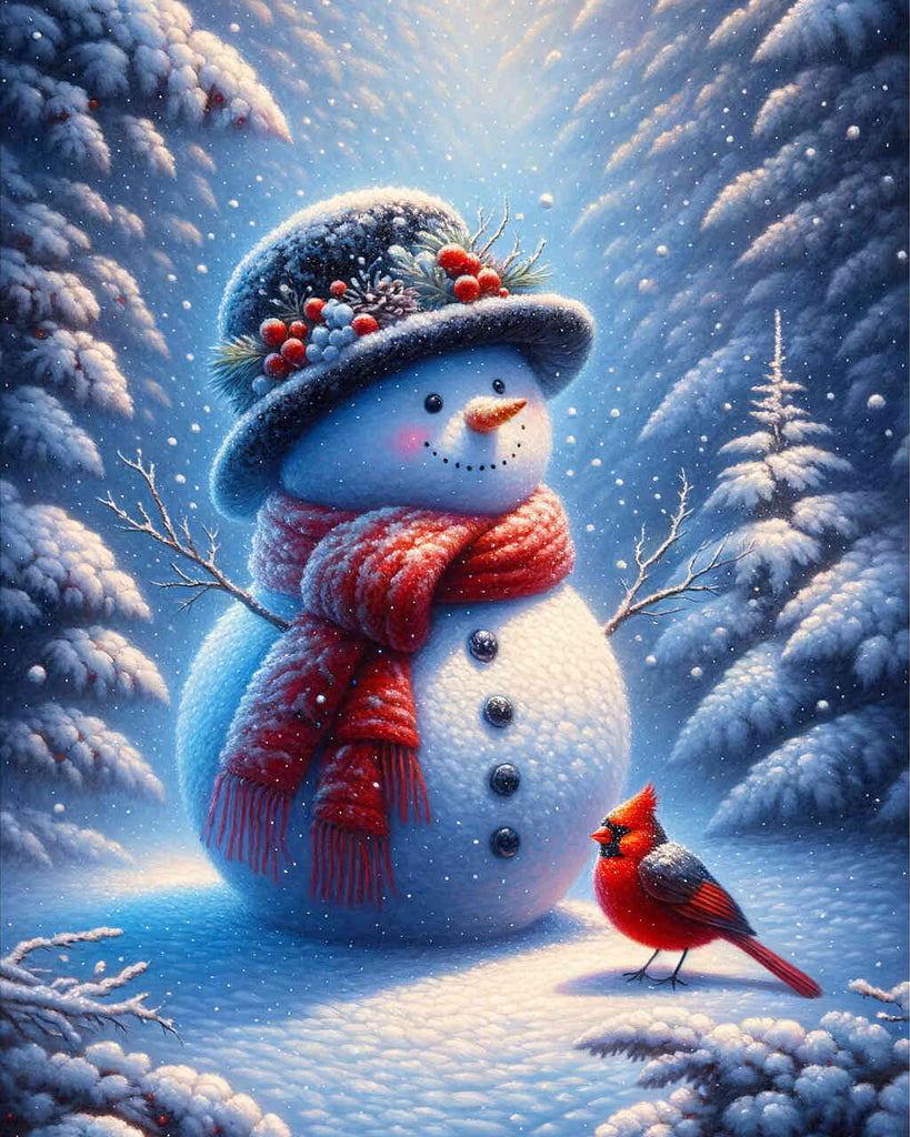 Paint by Numbers - Snowman in the Snowfall