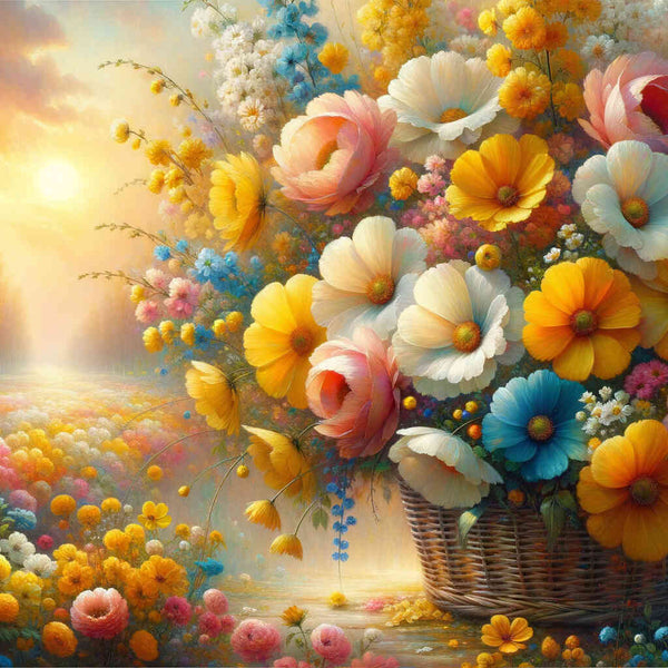 Garden flower basket - Paint by Numbers