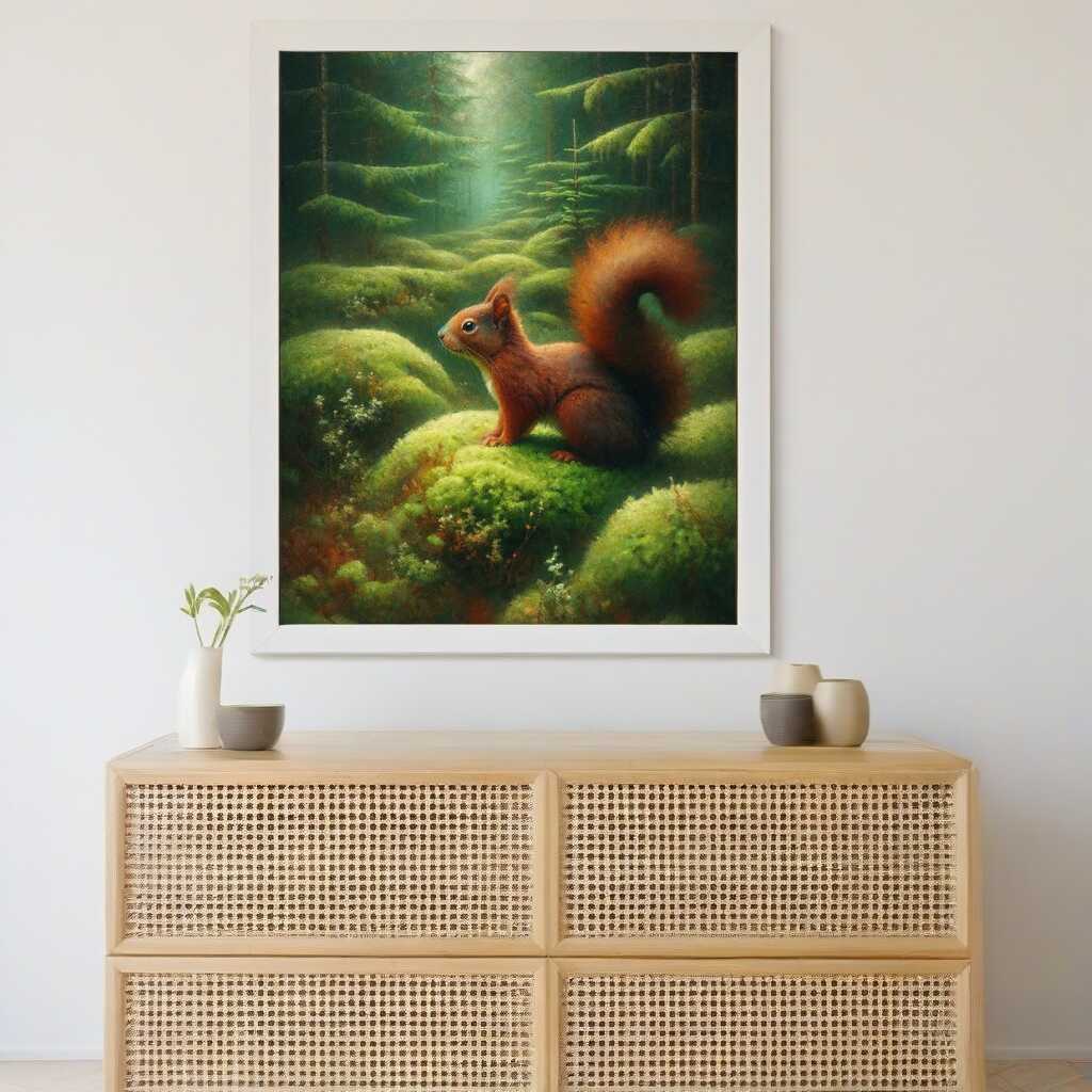 Paint by Numbers - Squirrel on moss