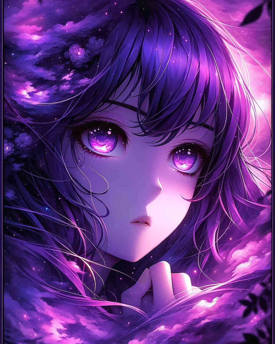 Paint by Numbers - Girl, purple