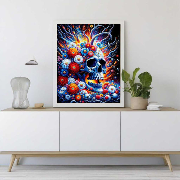 Paint by Numbers - Dead Head with Flowers