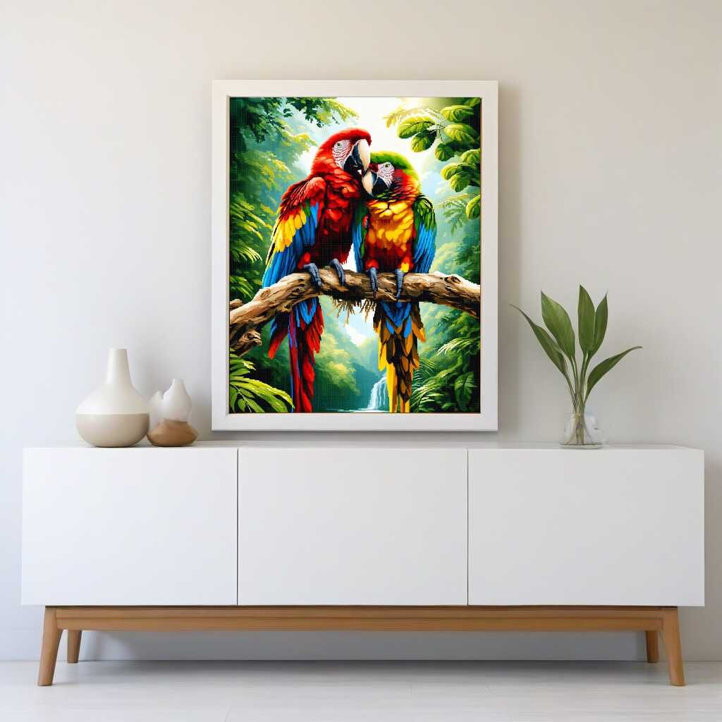 Paint by Numbers - Parrots Parche