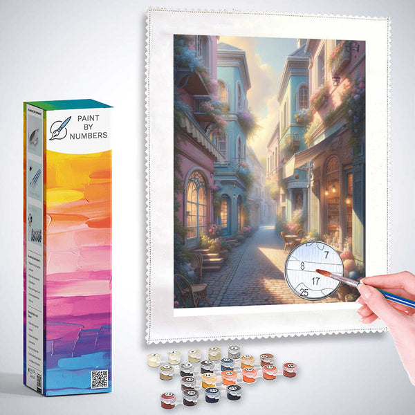 Paint by Numbers - Romantic Old Town Street