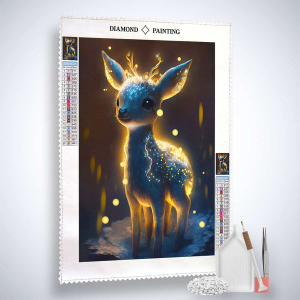 AB Diamond Painting - Lichterreh, Paint by Numbers kit with professional canvas, enhanced acrylic diamonds, tweezers, and application pen