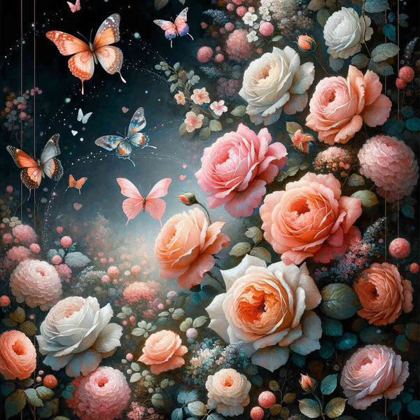 Paint by Numbers - Roses and Butterflies