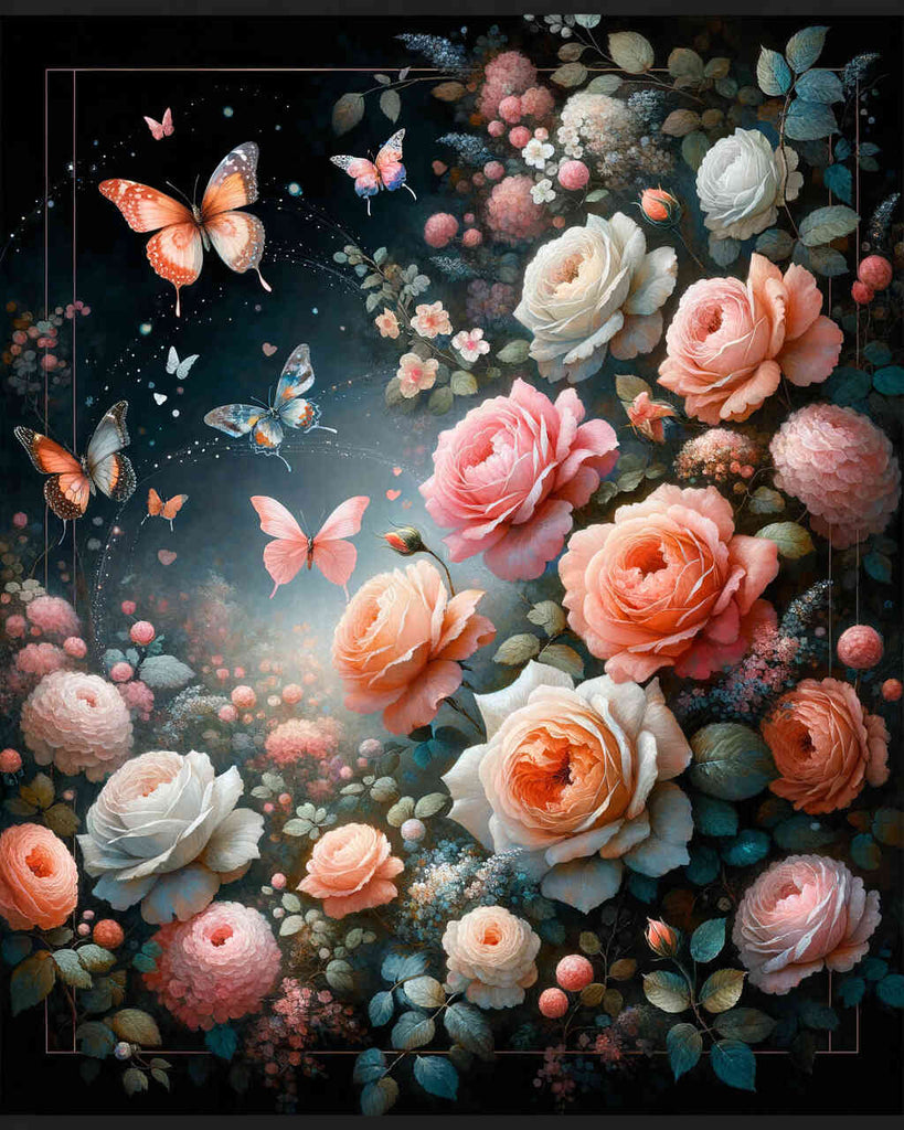 Paint by Numbers - Roses and Butterflies