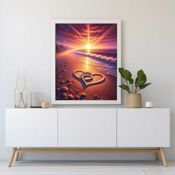Paint by Numbers - Two Hearts on the Beach