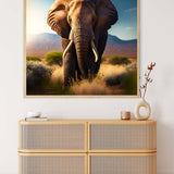 Diamond Painting - Großer Elefant Frontal - gedruckt in Ultra-HD - Elefant, Neu eingetroffen, Quadratisch, Tiere