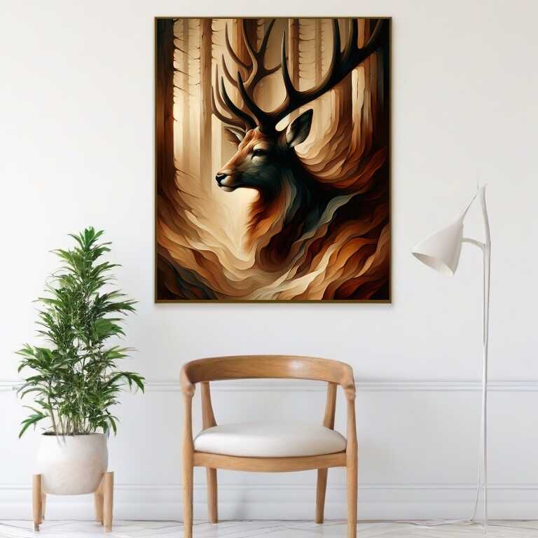 Deer in brown tones - Paint by Numbers