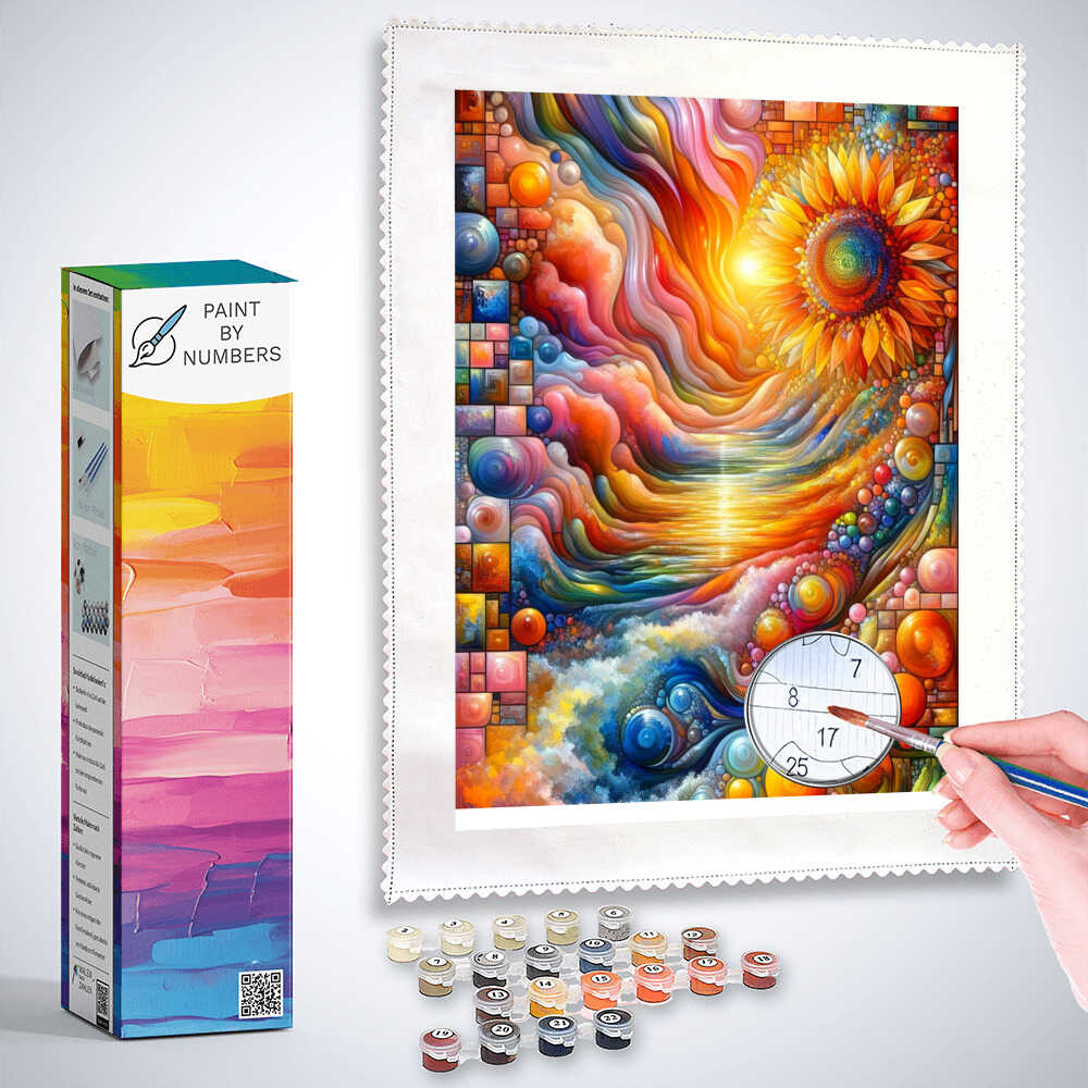 Paint by Numbers - Sunflower Mosaic
