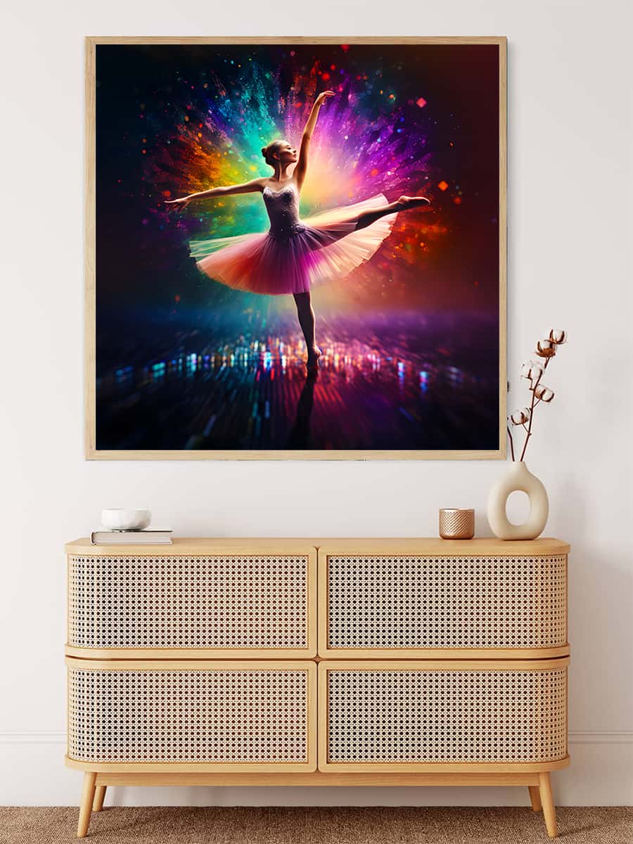AB Diamond Painting - Frau tanzend bei Nacht - gedruckt in Ultra-HD - AB Diamond, Ballerina, Menschen, Neu eingetroffen, Quadratisch