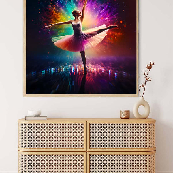 AB Diamond Painting - Frau tanzend bei Nacht - gedruckt in Ultra-HD - AB Diamond, Ballerina, Menschen, Neu eingetroffen, Quadratisch