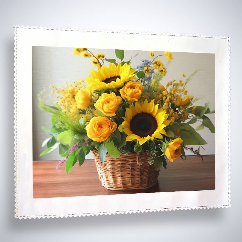 Sunflowers, basket - Paint by Numbers