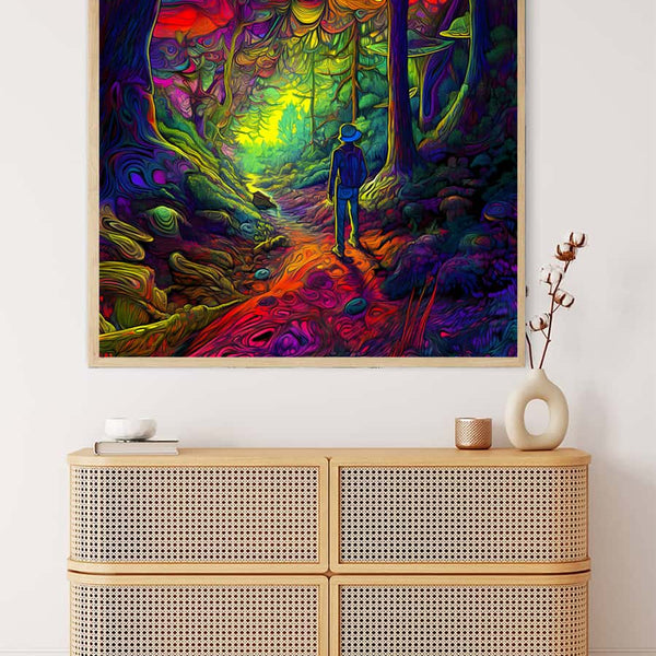 AB Diamond Painting - Entdecker im Wald - gedruckt in Ultra-HD - AB Diamond, Landschaft, Neu eingetroffen, Quadratisch, Wald