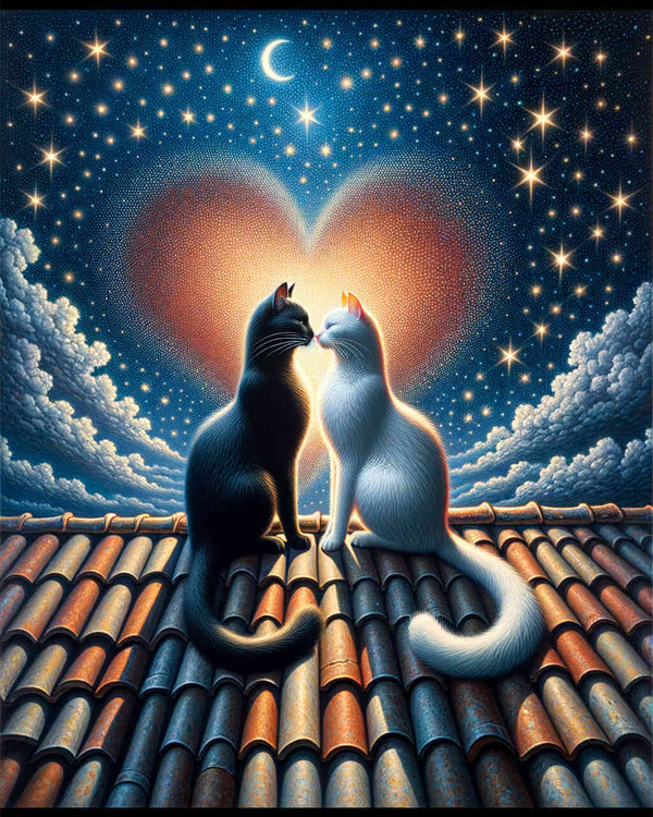 Paint by Numbers - Cat Parking Black and White