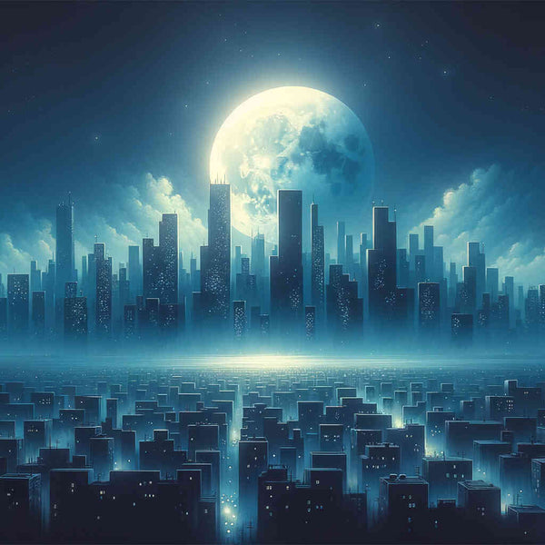 City by moonlight - Paint by Numbers