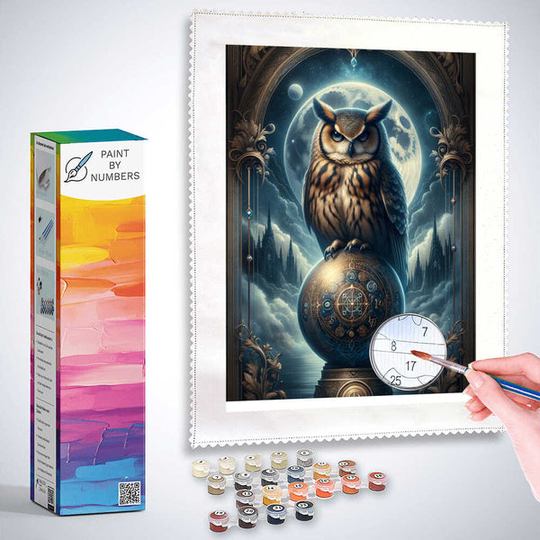 Paint by Numbers - Owl with Chain
