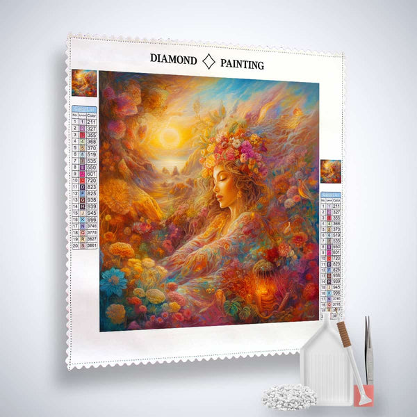 Diamond Painting - Fräulein in der Natur - gedruckt in Ultra-HD - bekannte künstler, Josephine Wall, Neu eingetroffen, Quadratisch