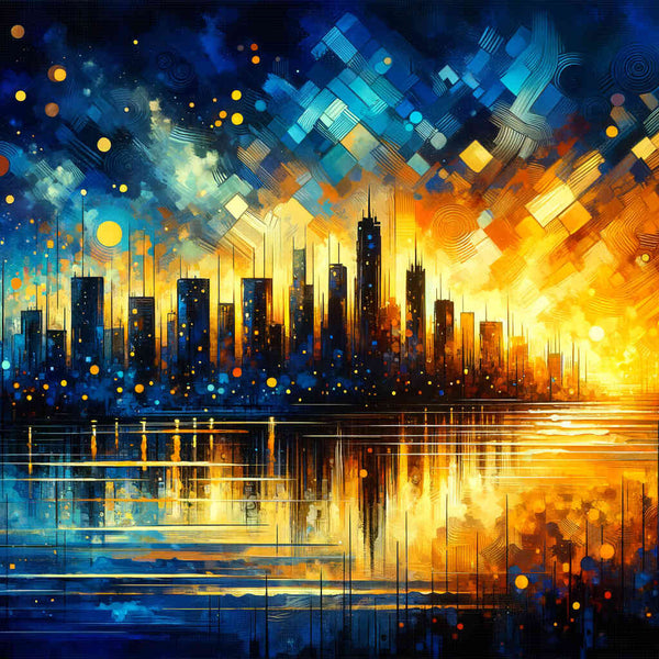City at dusk - Paint by Numbers
