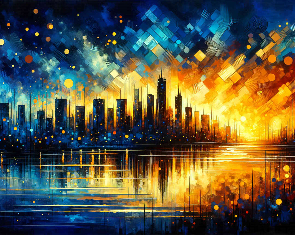 City at dusk - Paint by Numbers