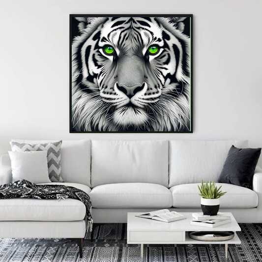 Paint by Numbers - Tiger with Green Eyes
