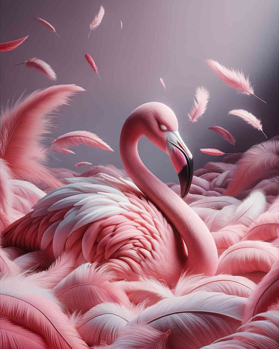 Flamingo in pink - Paint by Numbers
