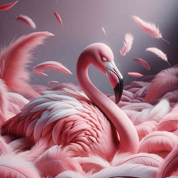 Flamingo in pink - Paint by Numbers