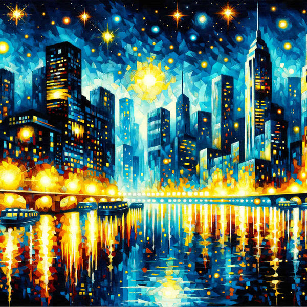 City by night artful - Paint by Numbers
