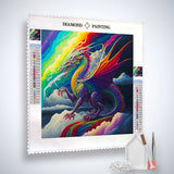 Diamond Painting Kit - Mystic Wings Dragon Design, Paint by Numbers Craft with Enhanced Acrylic Diamonds and Professional Tools.