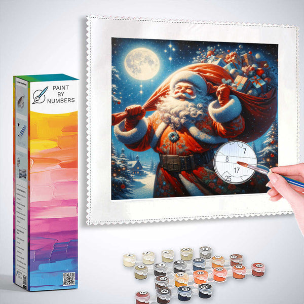 Paint by Numbers - Santa with Gifts