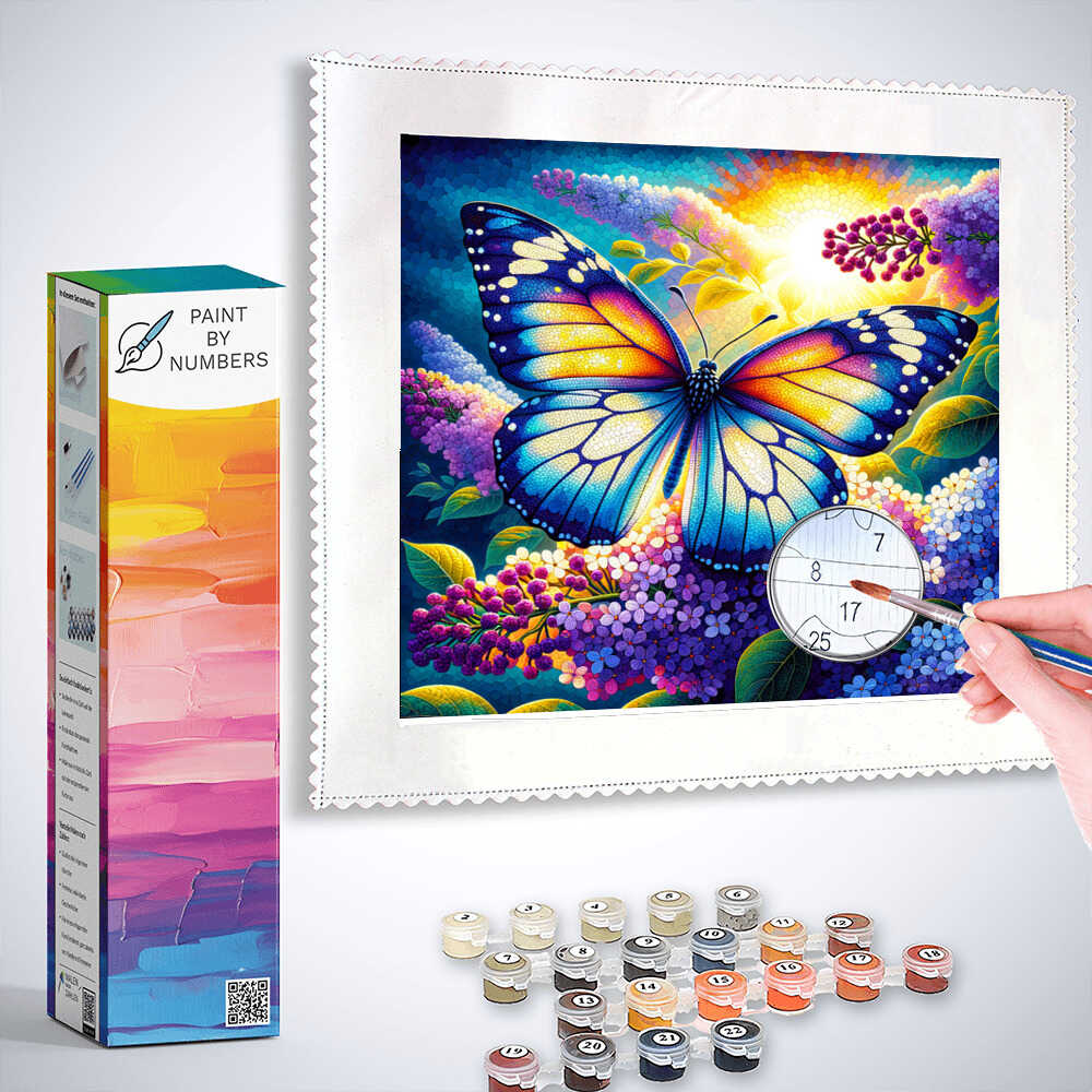 Paint by Numbers - Butterfly on Lilac