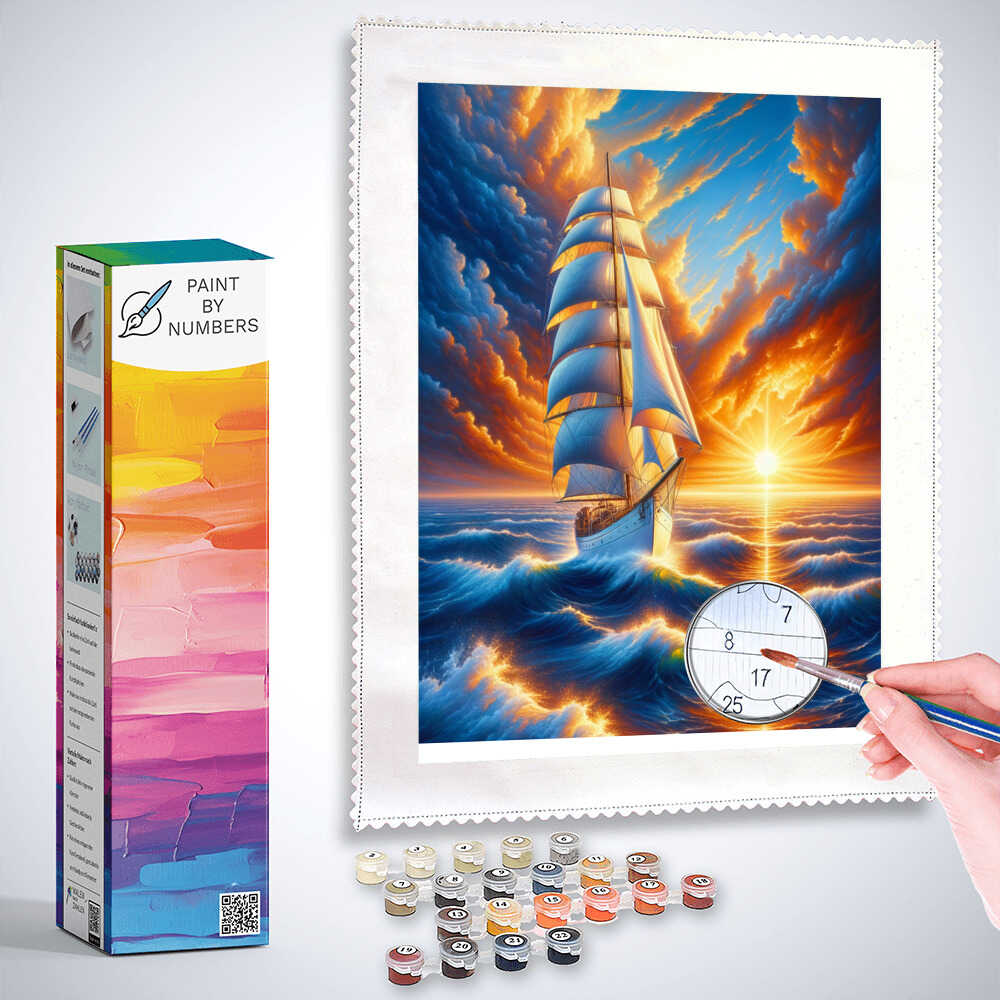 Paint by Numbers - Sailboat in Sunlight