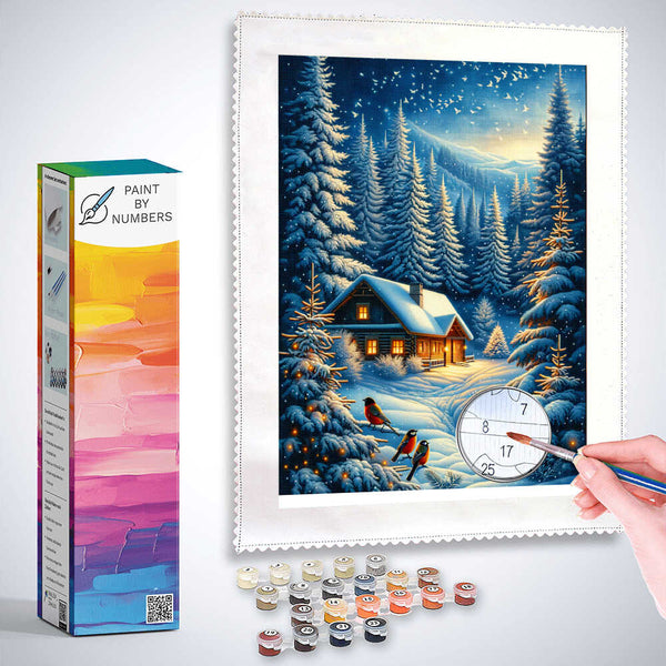 Paint by Numbers - House in Snowy Firs
